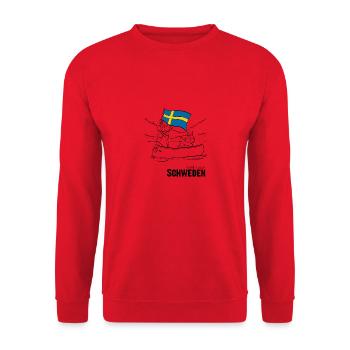 scandy und Pupsi im Kanu - Unisex Pullover - Rot - Vorne - Alina (178cm) & Michal (187cm)