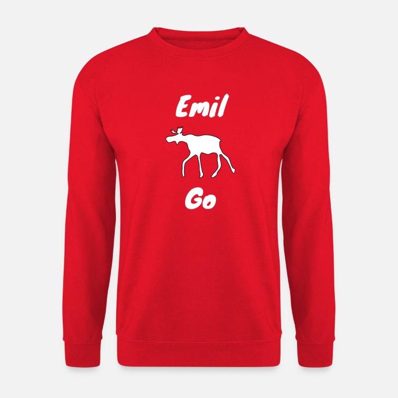 Emil the Elk withe - Unisex Sweatshirt - red