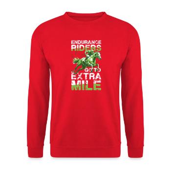Endurance Riders Go To Extra Mile Endurance Riding - Unisex Sweatshirt - red - Front - Alina (178cm) & Michal (187cm)