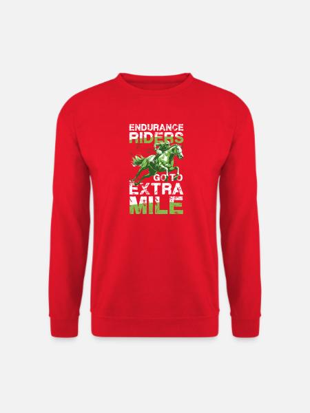 Endurance Riders Go To Extra Mile Distanzreiten - Unisex Pullover - Rot