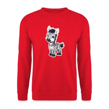 Zebra - Unisex Sweatshirt - red - Front - Alina (178cm) & Michal (187cm)