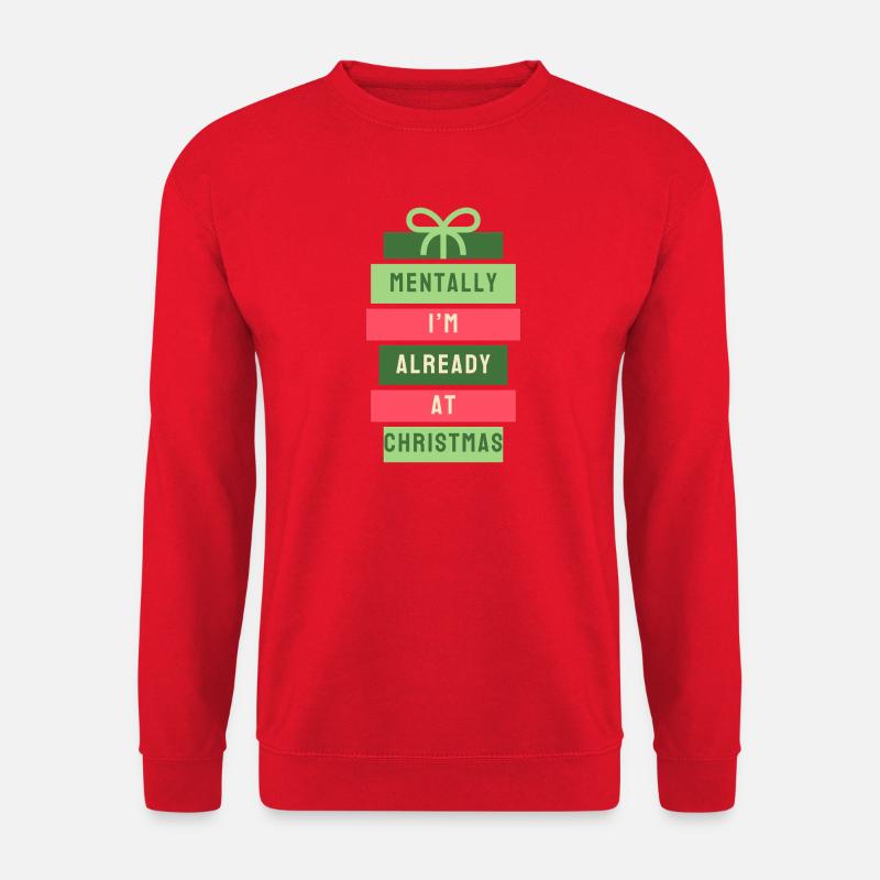 Mental in Weihnachten - Unisex Pullover - Rot