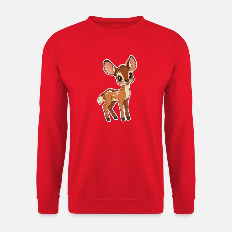 roe deer - Unisex Sweatshirt - red