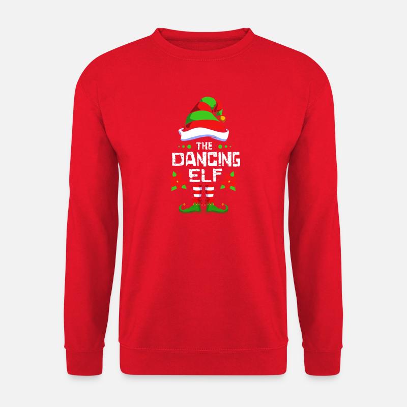 Elfe dansant Elfe Cadeau de Noël - Sweat-shirt Unisexe - rouge