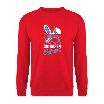 Superviseur officiel du lapin de ski - Sweat-shirt Unisexe - rouge - Devant - Alina (178cm) & Michal (187cm)