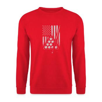 Flag Pool Balls Design - Unisex Sweatshirt - red - Front - Alina (178cm) & Michal (187cm)