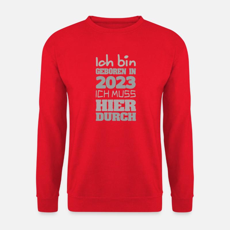 Geboren 2023 Durchstarten - Unisex Pullover - Rot