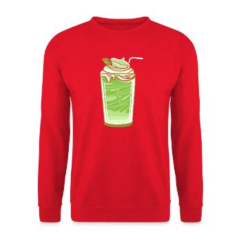 Matcha - Unisex Pullover - Rot - Vorne - Alina (178cm) & Michal (187cm)