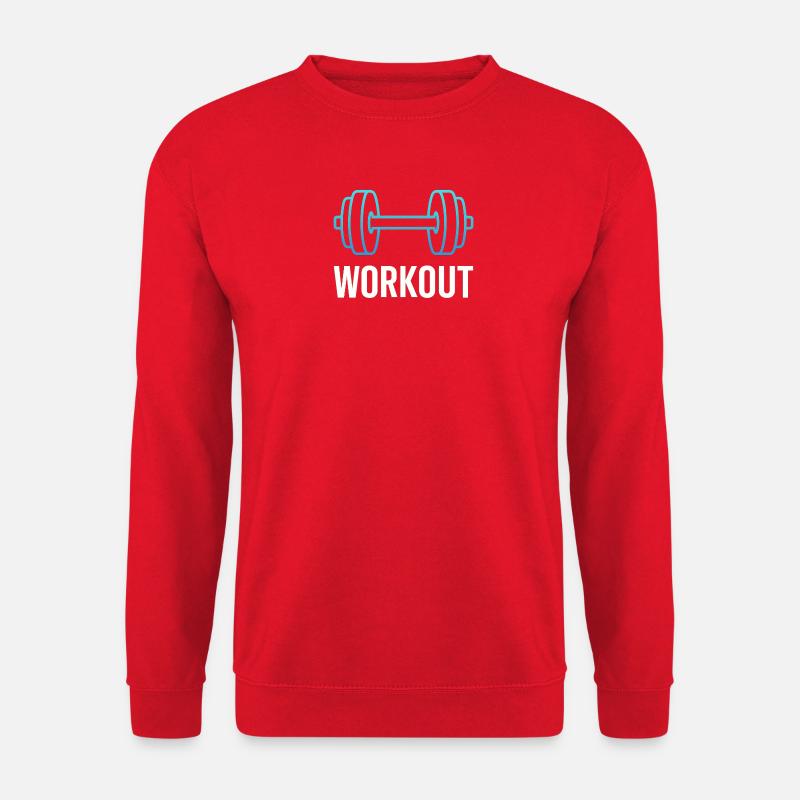 Neon Workout Dumbbells - Unisex Sweatshirt - red