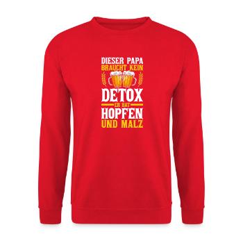 Bière, fête des pères, papa, papa - Sweat-shirt Unisexe - rouge - Devant - Alina (178cm) & Michal (187cm)