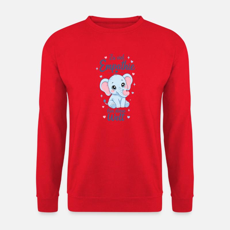 Empathie Elefant Geschenk - Unisex Pullover - Rot