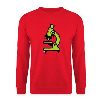 Microscope Graffiti Logo - Unisex Sweatshirt - red - Front - Alina (178cm) & Michal (187cm)