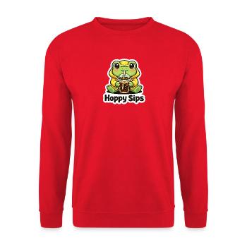 Grenouille au thé mousseux - Sweat-shirt Unisexe - rouge - Devant - Alina (178cm) & Michal (187cm)
