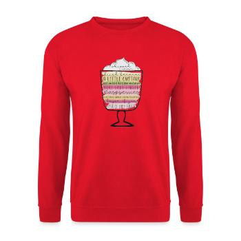 Freunde Thanksgiving Shirt Trifle Frohes Erntedankfest - Unisex Pullover - Rot - Vorne - Alina (178cm) & Michal (187cm)