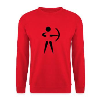 Tir à l'arc - Sweat-shirt Unisexe - rouge - Devant - Alina (178cm) & Michal (187cm)