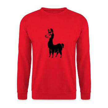 Alpaka - Unisex Pullover - Rot - Vorne - Alina (178cm) & Michal (187cm)