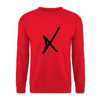 XEONEDIA - Monogramm - Unisex Pullover - Rot - Vorne - Alina (178cm) & Michal (187cm)