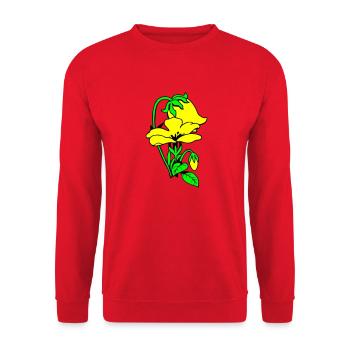 Blumen - Unisex Pullover - Rot - Vorne - Alina (178cm) & Michal (187cm)