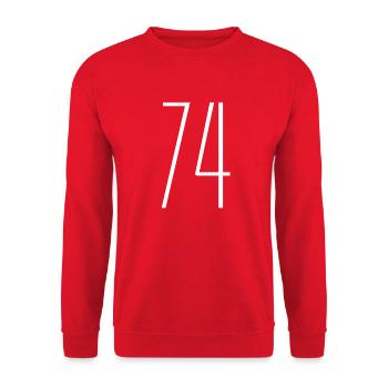 74 - Unisex Sweatshirt - red - Front - Alina (178cm) & Michal (187cm)