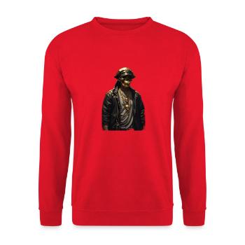 Mysterium Gangster - Unisex Pullover - Rot - Vorne - Alina (178cm) & Michal (187cm)