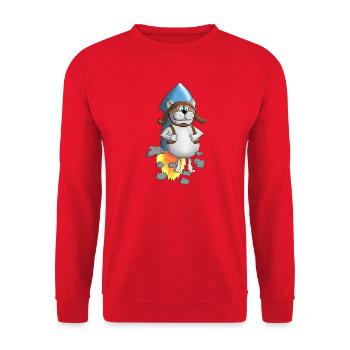 Nouveau départ - Rocket - Comic - Sweat-shirt Unisexe - rouge - Devant - Alina (178cm) & Michal (187cm)