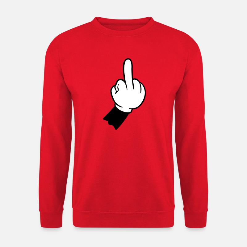 hand mittelfinger fuck you - Unisex Pullover - Rot
