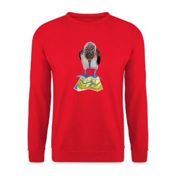 Blue-footed boobies road map - Unisex Sweatshirt - red - Front - Alina (178cm) & Michal (187cm)
