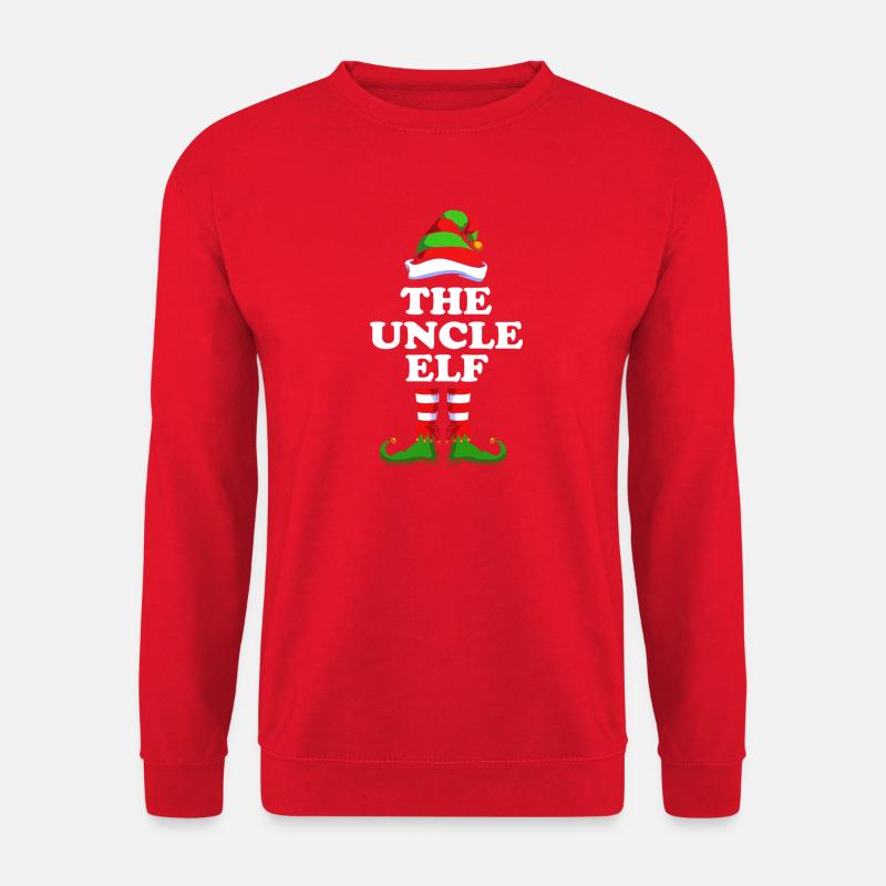 Onkel Elfe Elf Weihnachtsgeschenk - Unisex Pullover - Rot