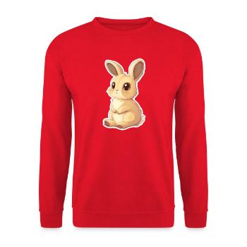 Hare - Unisex Sweatshirt - red - Front - Alina (178cm) & Michal (187cm)