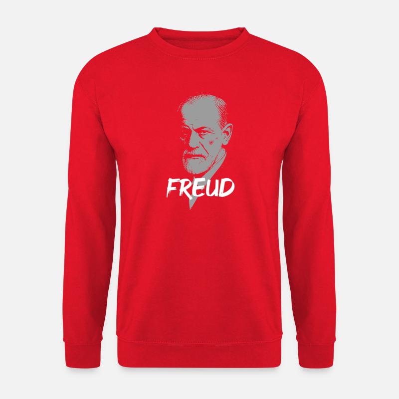 Psychoanalytic dr Freud Icon Portrait - Unisex Sweatshirt - red