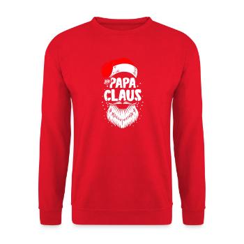Noël du Père Noël Papa Noël - Sweat-shirt Unisexe - rouge - Devant - Alina (178cm) & Michal (187cm)
