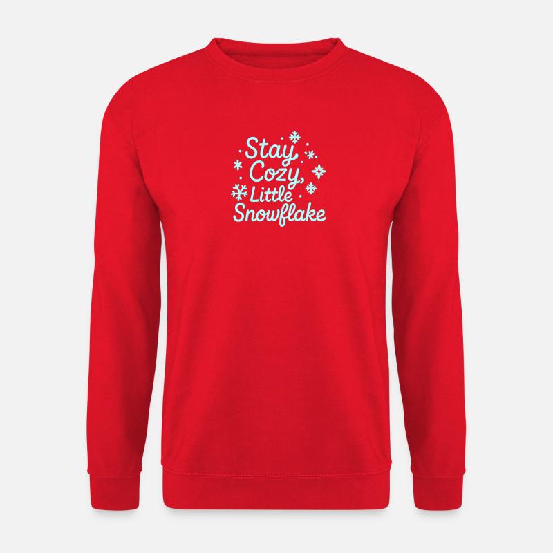 Stay Cozy Snowflake Neon Script - Unisex Pullover - Rot