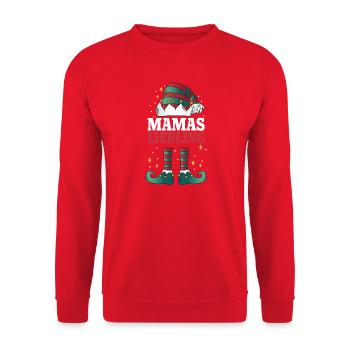Weihnachten Mamas Liebling - Unisex Pullover - Rot - Vorne - Alina (178cm) & Michal (187cm)