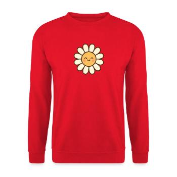 Daisy Radiant Smile - Unisex Sweatshirt - red - Front - Alina (178cm) & Michal (187cm)