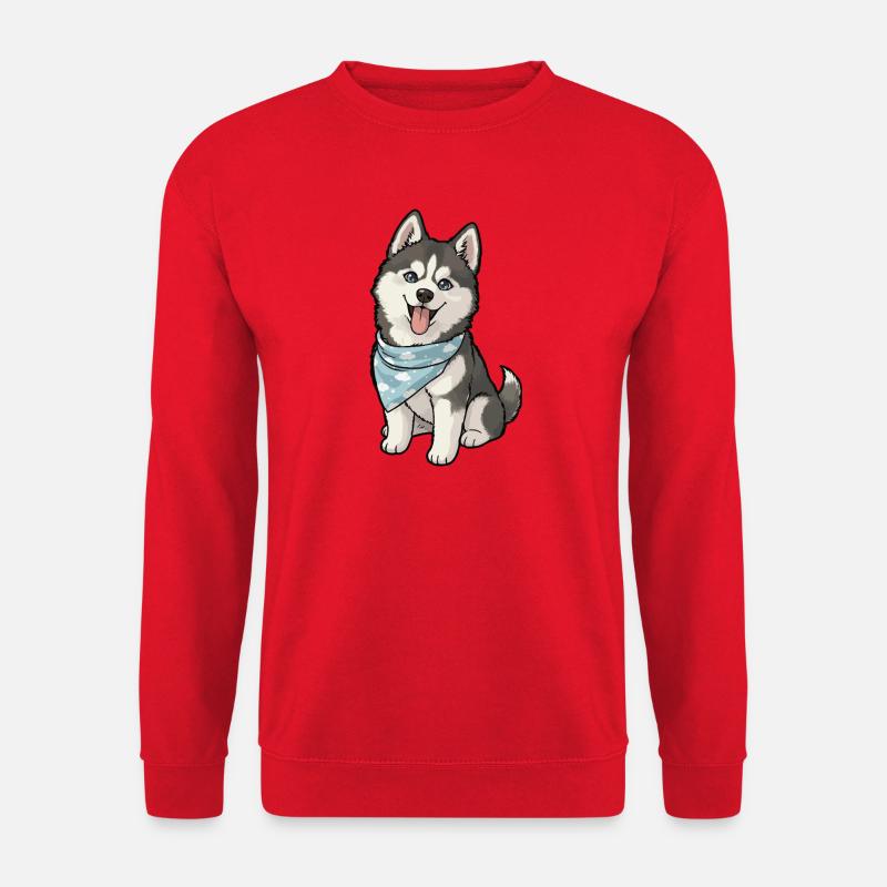 Husky Joy Sky Bandana - Unisex Pullover - Rot