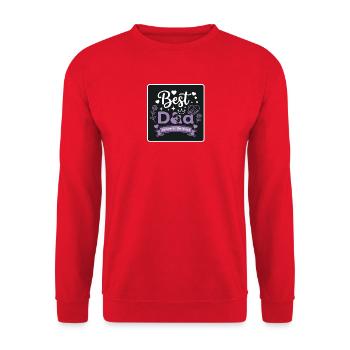 Best Dad Forever Heart Design - Unisex Sweatshirt - red - Front - Alina (178cm) & Michal (187cm)