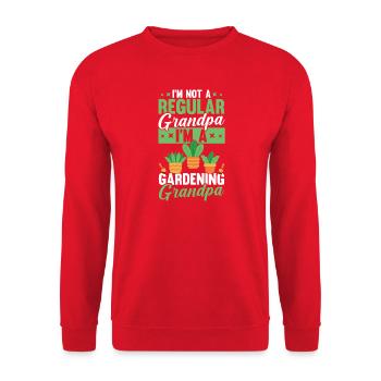Grandfather Gardening Garden Granddad Grandpa - Unisex Pullover - Rot - Vorne - Alina (178cm) & Michal (187cm)