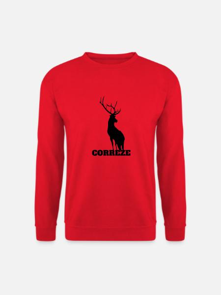 Cerf Corrèze. - Sweat-shirt Unisexe - rouge