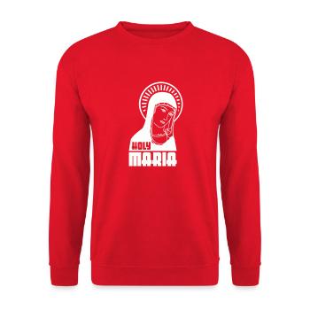 Holy Mary - Unisex Sweatshirt - red - Front - Alina (178cm) & Michal (187cm)