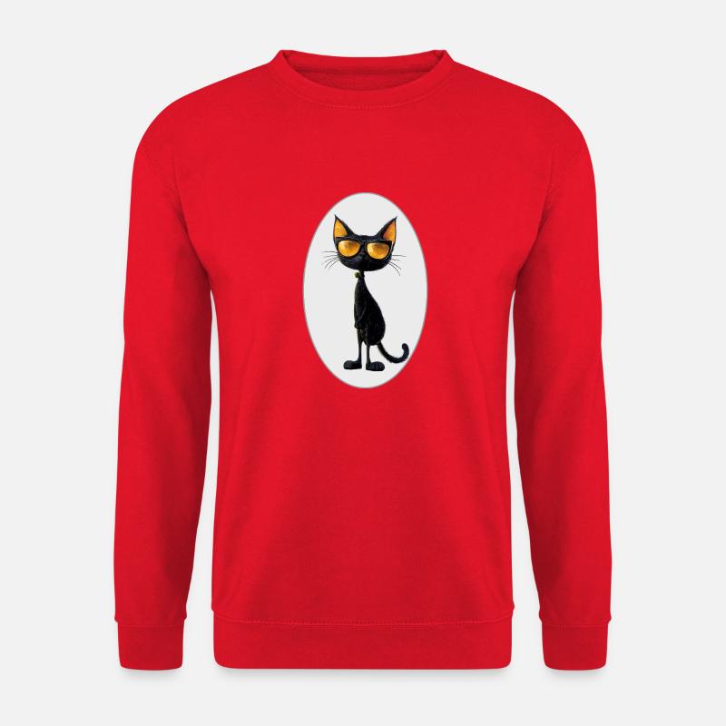 Katze - Unisex Pullover - Rot