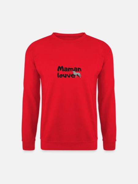 Maman louve - Sweat-shirt Unisexe - rouge