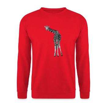 La girafe salue amicalement - Sweat-shirt Unisexe - rouge - Devant - Alina (178cm) & Michal (187cm)