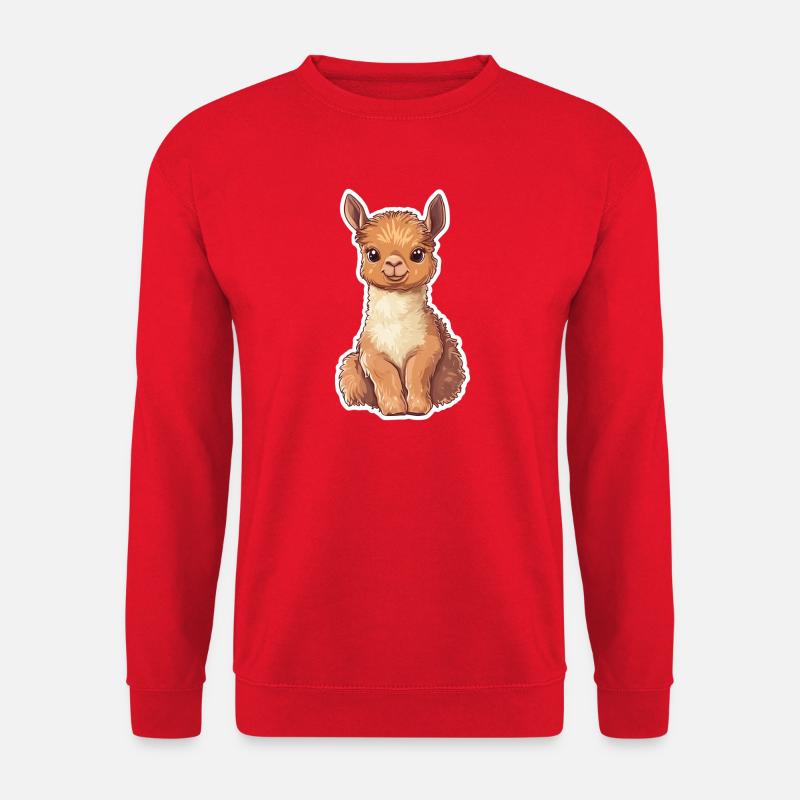 Llama Alpaca Llama Animal Gift - Unisex Sweatshirt - red