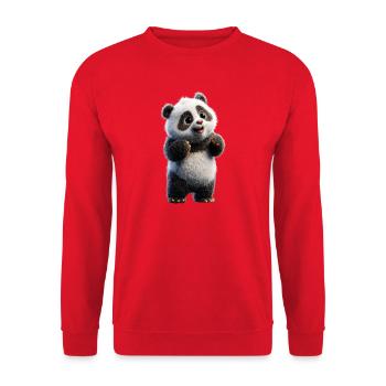 Panda Bear Giant Pandas Giant Panda Cute Panda Bear - Unisex Sweatshirt - red - Front - Alina (178cm) & Michal (187cm)