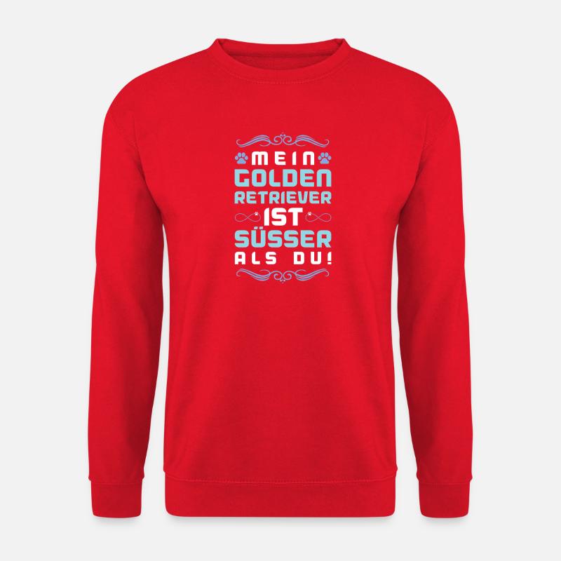 golden retriever hund spruch - Unisex Pullover - Rot