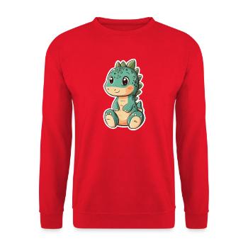 Dinosaure - Sweat-shirt Unisexe - rouge - Devant - Alina (178cm) & Michal (187cm)