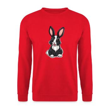 Hare - Unisex Sweatshirt - red - Front - Alina (178cm) & Michal (187cm)