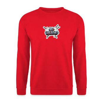 T-shirt graphique No Excuses Chains - Sweat-shirt Unisexe - rouge - Devant - Alina (178cm) & Michal (187cm)