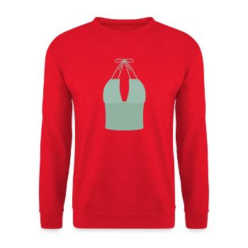 Mint Halter Bikini-Oberteil - Unisex Pullover - Rot - Vorne - Alina (178cm) & Michal (187cm)