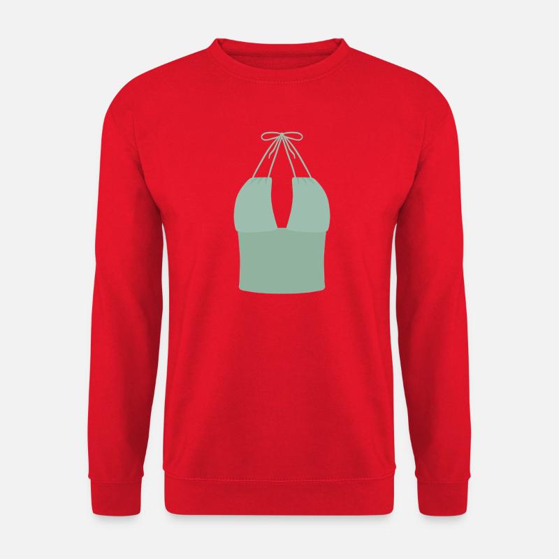 Mint Halter Bikini Top - Unisex Sweatshirt - red